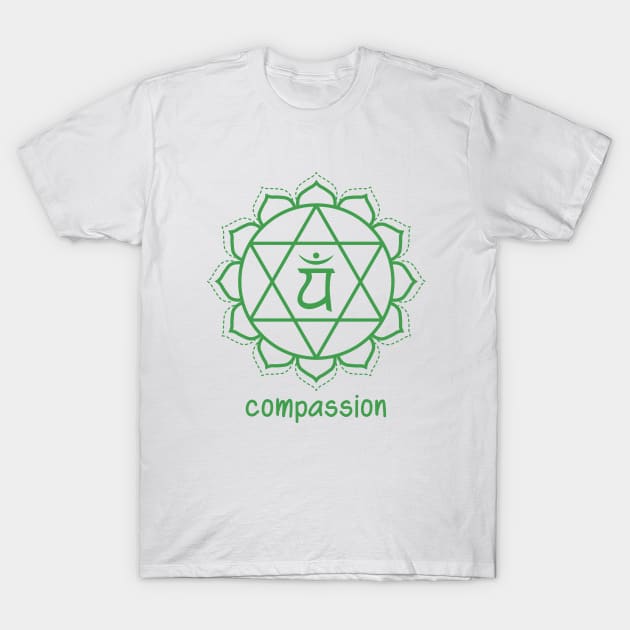 Chakra Coeur - Compassion T-Shirt by BlueZenStudio